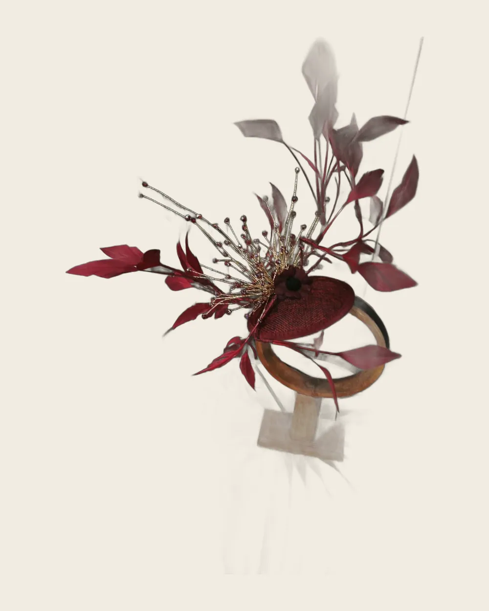 Burgundy Bloom Fascinator