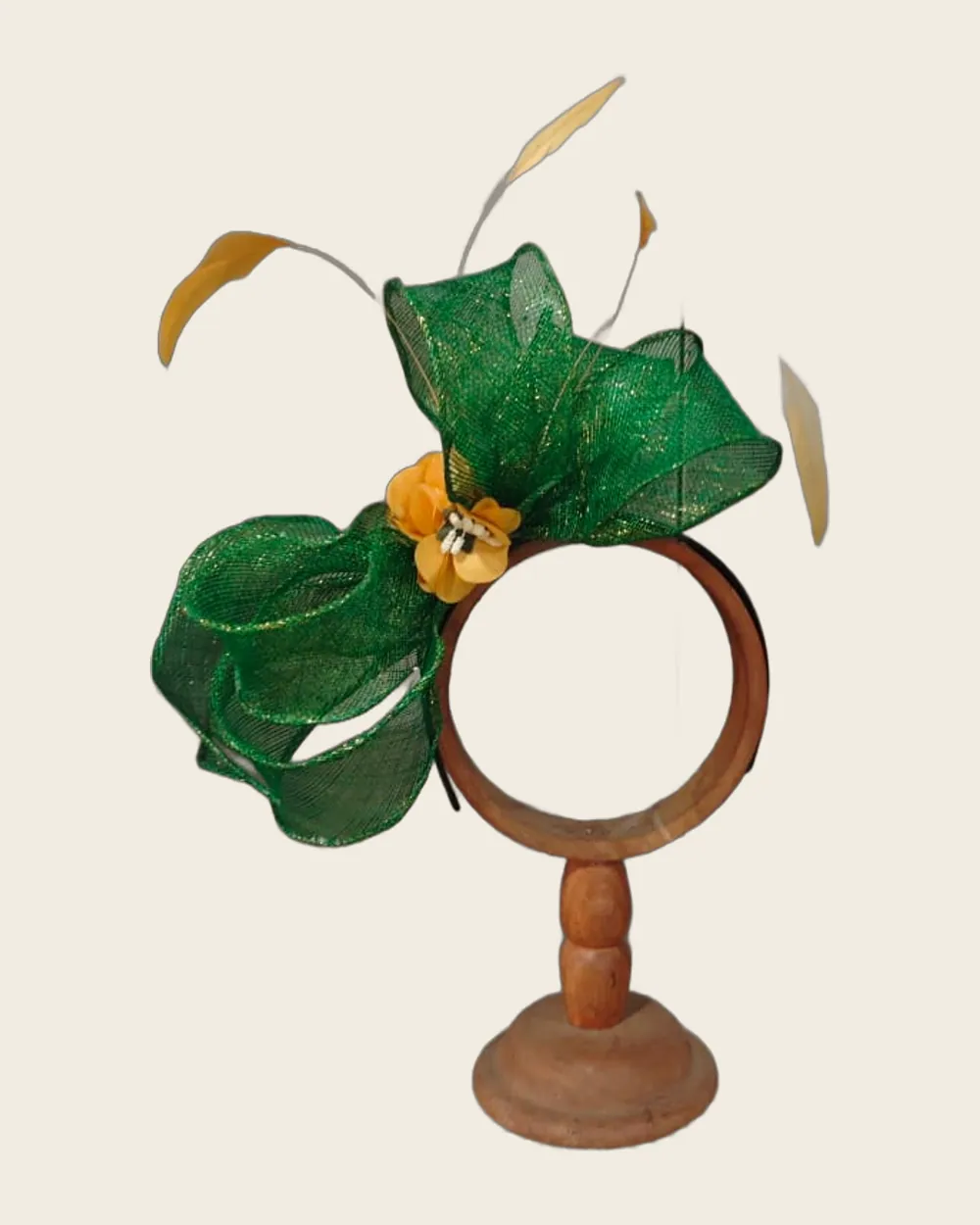 Emerald Bow Fascinator