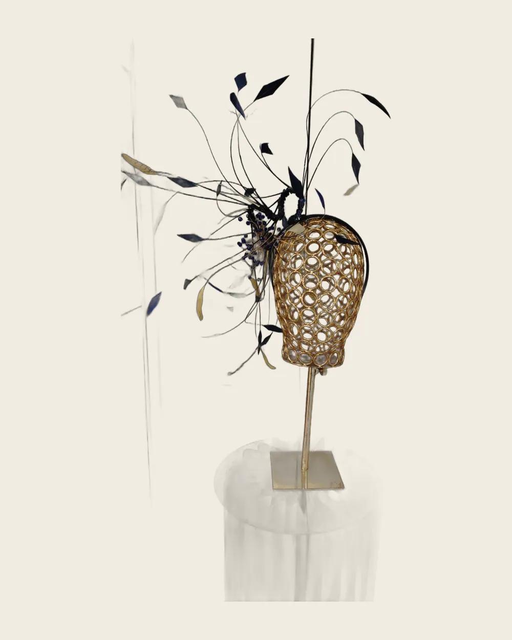 Navy Quill Headpiece