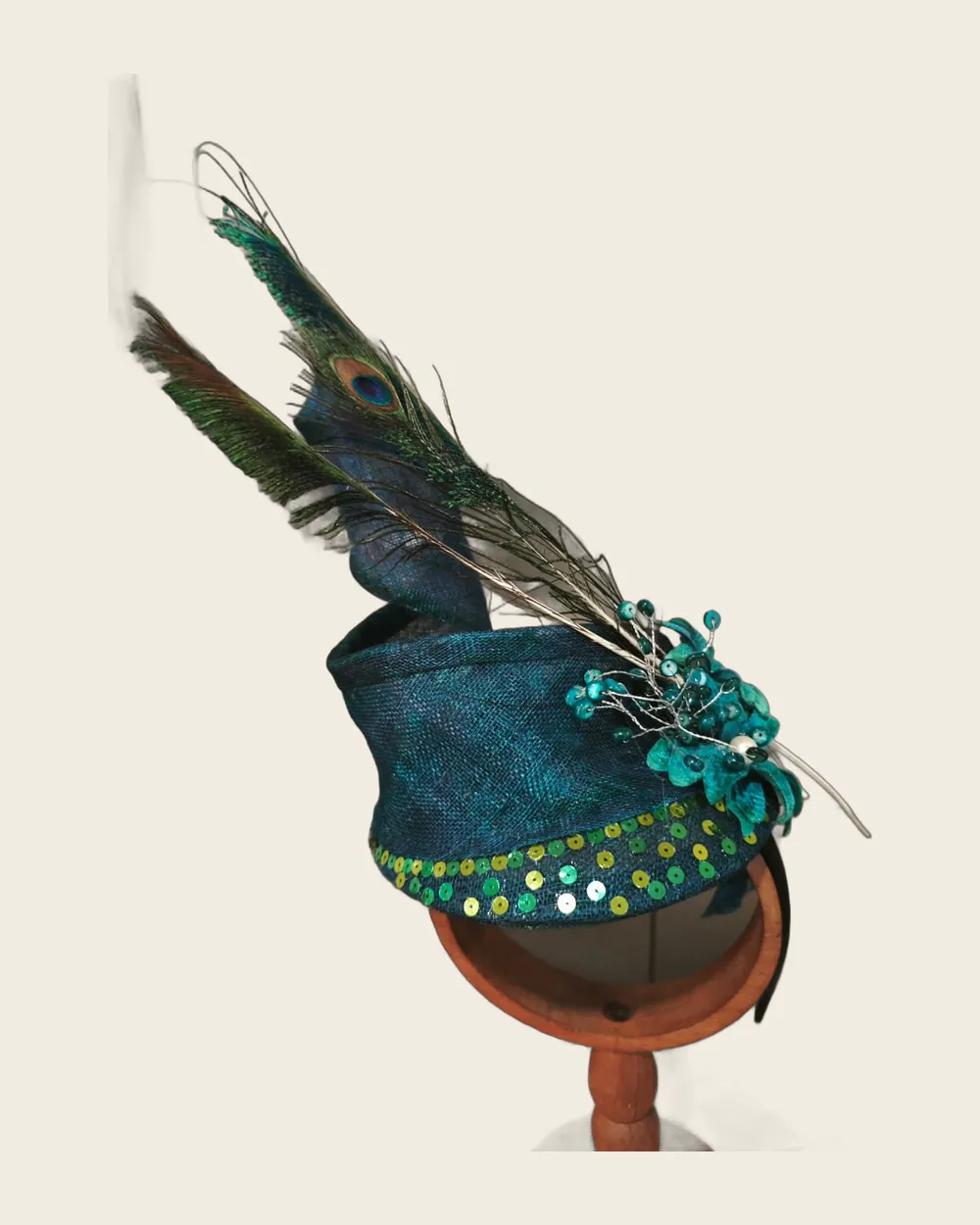 Peacock Teal Fascinator