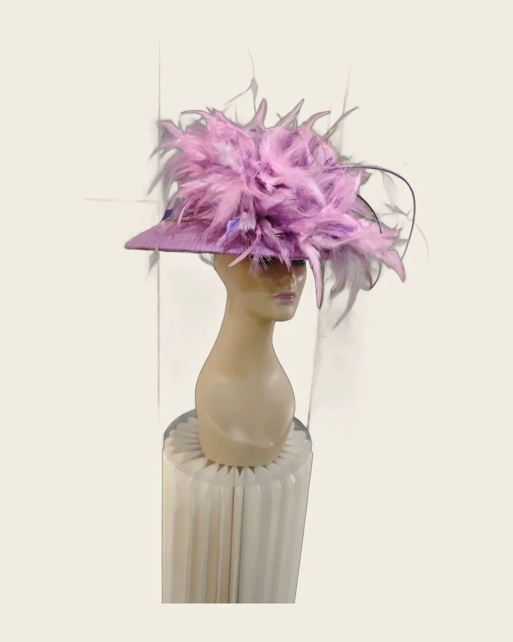 Pink Feather Hat