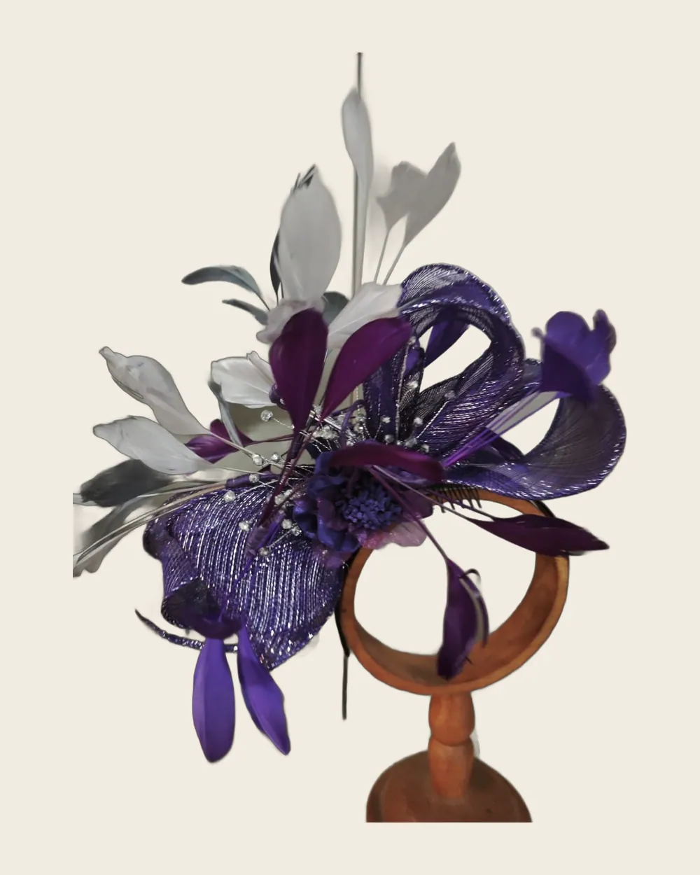 Violet Feather Fascinator